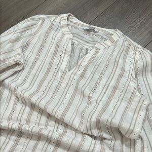 Next Petite Tunic with eyelets and tan stripes. Ideal for casual wear